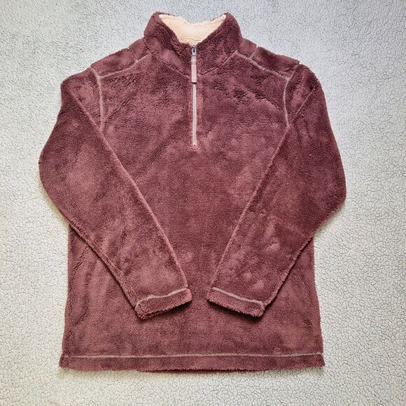 True Grit Men's Pebble Pile 1/4 Zip Pullover Size Medium Wine/Maroon Outdoors - Picture 1 of 10